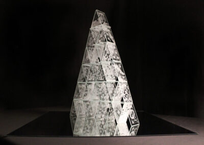 SCULPTURE: GLASSHOUSE OF CARDS